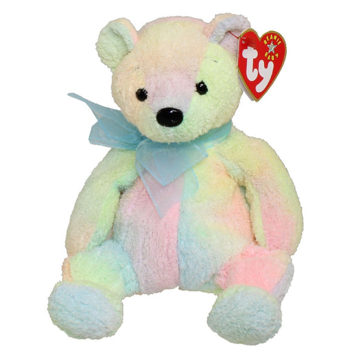 Plush TY Beanie Baby - Mellow the Ty-Dyed Bear - Cardboard Memories Inc.