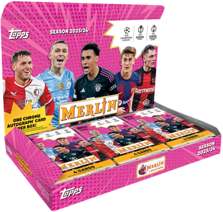 Sports Cards Topps - 2023-24 - Soccer - UEFA Champions League - Merlin Chrome - Hobby Box - Cardboard Memories Inc.