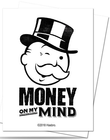 Supplies Ultra Pro - Monopoly - Deck Protectors - Standard Size - 100 Count - Money on My Mind - Cardboard Memories Inc.