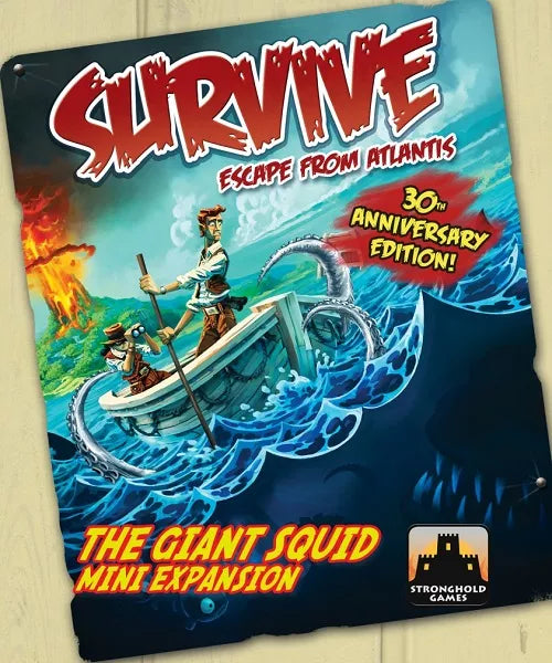 Board Games Stronghold Games - Survive - Escape From Atlantis! - Giant Squid Mini Expansion - Cardboard Memories Inc.