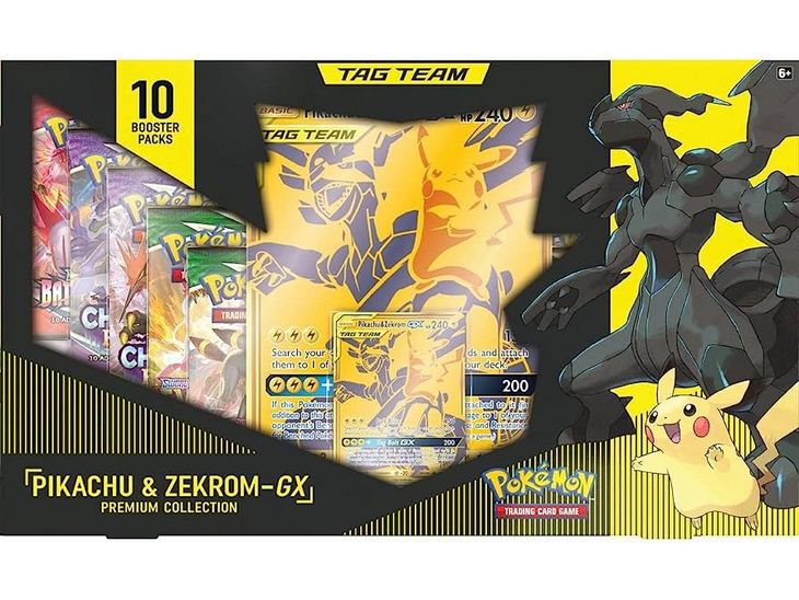 collectible card game Pokemon - Pikachu and Zekrom GX - Premium Collection Box - Cardboard Memories Inc.