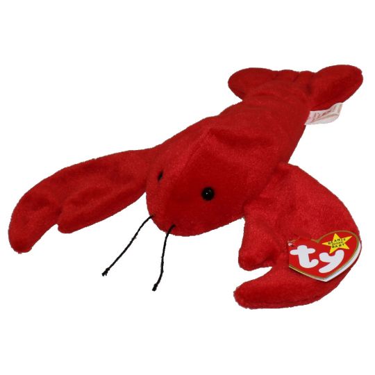 Plush TY Beanie Baby - Pinchers the Lobster - Cardboard Memories Inc.