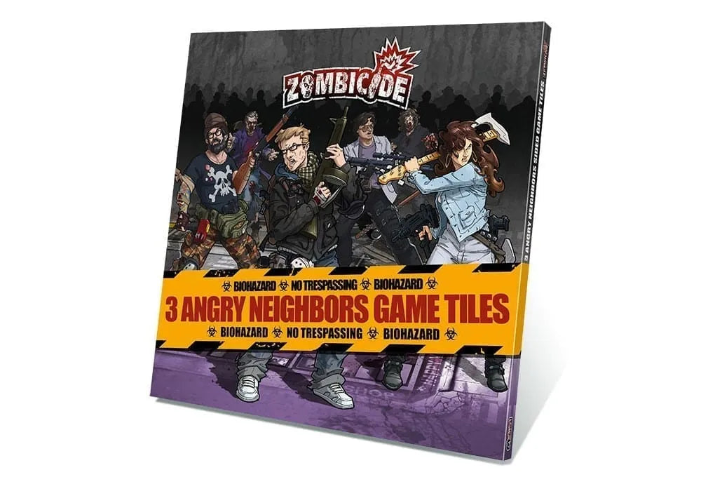 Board Games Cool Mini or Not - Zombicide - 3 Angry Neighbors Game Tiles - Cardboard Memories Inc.