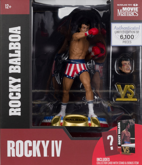 Action Figures and Toys McFarlane Toys - Movie Maniacs - Rocky WV3 - Rocky Balboa (Rocky IV) - Action Figure - Cardboard Memories Inc.