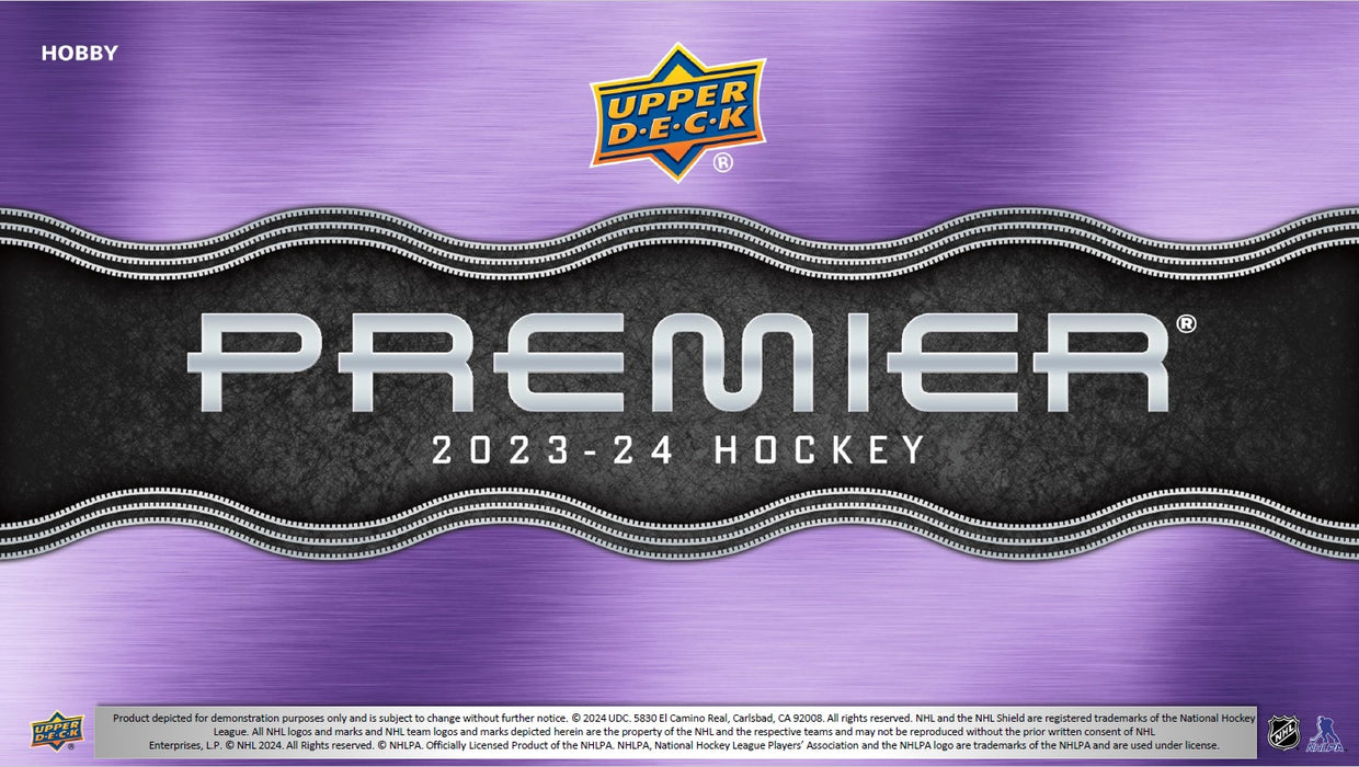 Sports Cards Upper Deck - 2023-24 - Hockey - Premier - Trading Card Hobby Box - Pre-Order January 15th 2025 - Cardboard Memories Inc.