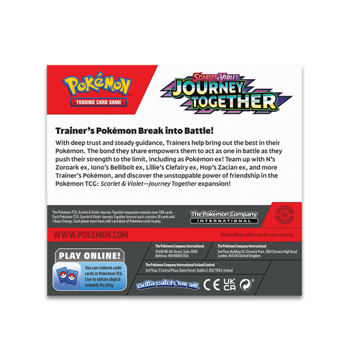 Trading Card Games Pokémon - Scarlet and Violet - Journey Together - Booster Box - Pre-Order March 28th 2025 - Cardboard Memories Inc.