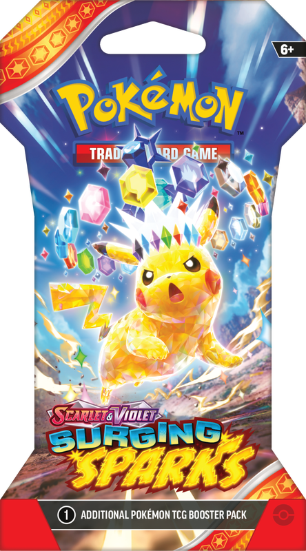 Trading Card Games Pokemon - Scarlet and Violet - Surging Sparks - Blister Pack - Pre-Order November 8th 2024 - Cardboard Memories Inc.