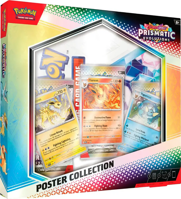 Trading Card Games Pokemon - Scarlet and Violet - Prismatic Evolutions - Poster Collection - Pre-Order January 17th 2025 - Cardboard Memories Inc.