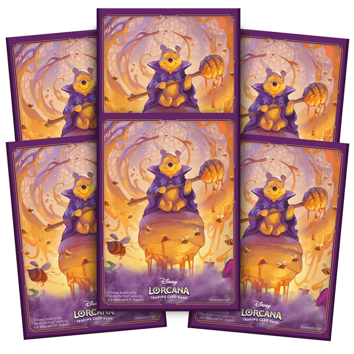 Supplies Disney - Lorcana - Sleeves - Set 6 - Pooh - Pre-Order November 15th 2024 - Cardboard Memories Inc.