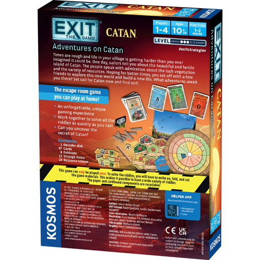 Board Games Thames and Kosmos - EXIT - Adventures on Catan - Available June 15th 2025 - Cardboard Memories Inc.