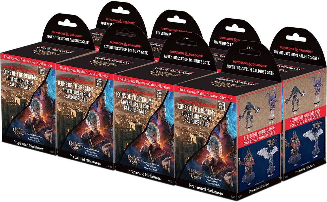 Role Playing Games Wizards of the Coast - Dungeons and Dragons - Icons of the Realms - Adventures from Baldur's Gate - Booster Brick - Pre-Order February 15th 2025 - Cardboard Memories Inc.