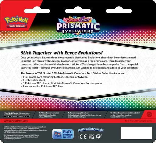 Trading Card Games Pokemon - Scarlet and Violet - Prismatic Evolutions - Tech Sticker Collection - Sylveon - Pre-Order January 17th 2025 - Cardboard Memories Inc.