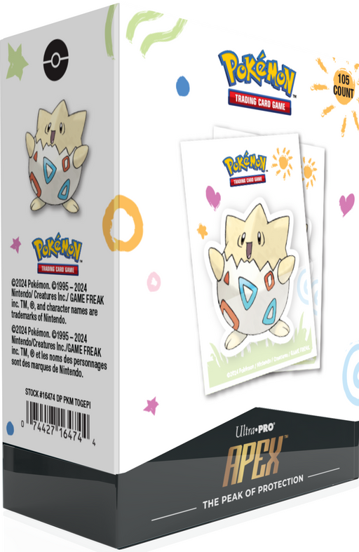 Supplies Ultra Pro - APEX - Deck Protector Sleeves - Pokemon - Togepi - 105 Count - November 15th 2024 - Cardboard Memories Inc.