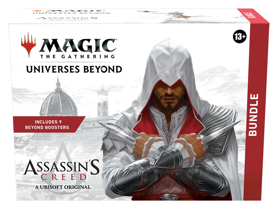 Trading Card Games Magic the Gathering - Assassins Creed - Beyond Bundle Fat Pack - Pre-Order July 5th 2024 - Cardboard Memories Inc.