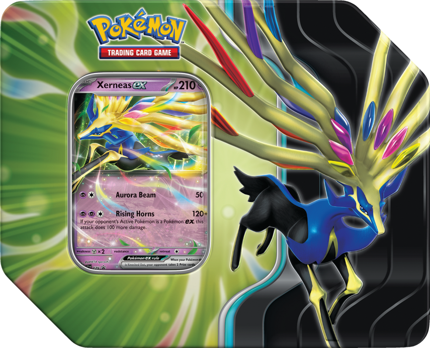 Trading Card Games Pokemon - Azure Legends - Tin - Xerneas ex - Pre-Order February 21st 2025 - Cardboard Memories Inc.