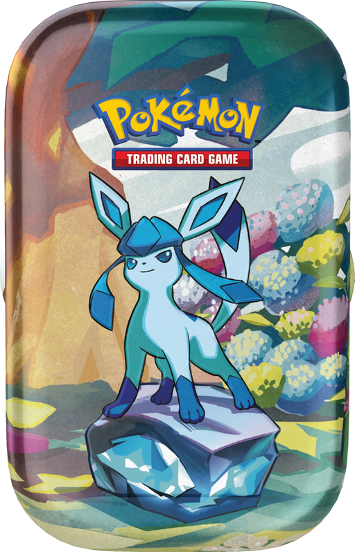 Trading Card Games Pokemon - Scarlet and Violet - Prismatic Evolutions - Mini Tins - Glaceon - Pre-Order February 7th 2025 - Cardboard Memories Inc.