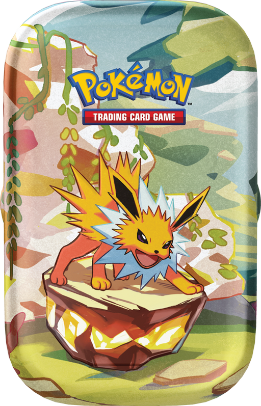 Trading Card Games Pokemon - Scarlet and Violet - Prismatic Evolutions - Mini Tins - Jolteon - Pre-Order February 7th 2025 - Cardboard Memories Inc.