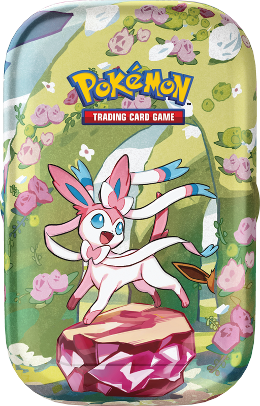 Trading Card Games Pokemon - Scarlet and Violet - Prismatic Evolutions - Mini Tins - Sylveon - Pre-Order February 7th 2025 - Cardboard Memories Inc.