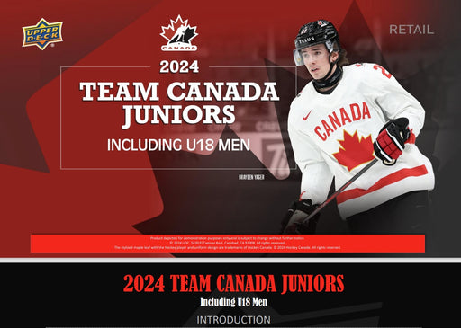 Sports Cards Upper Deck - 2024 - Hockey - Team Canada Juniors Hockey - Blaster Box - Pre-Order August 21st 2024 - Cardboard Memories Inc.