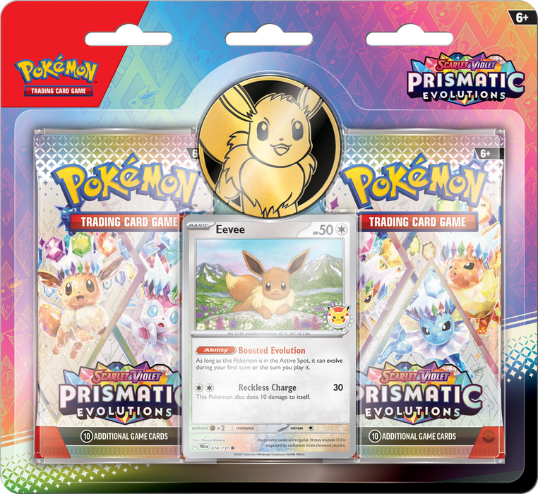 Trading Card Games Pokemon - Scarlet and Violet - Prismatic Evolutions - 2-Pack Blister - Pre-Order February 21st 2025 - Cardboard Memories Inc.