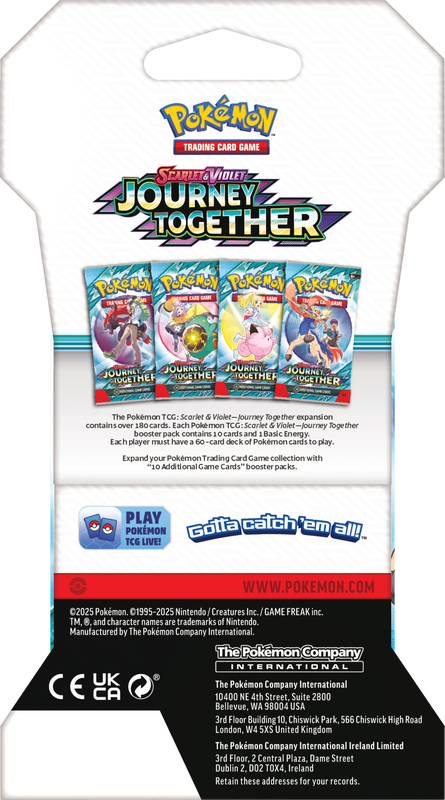 Trading Card Games Pokémon - Scarlet and Violet - Journey Together - Blister Pack - Pre-Order March 28th 2025 - Cardboard Memories Inc.