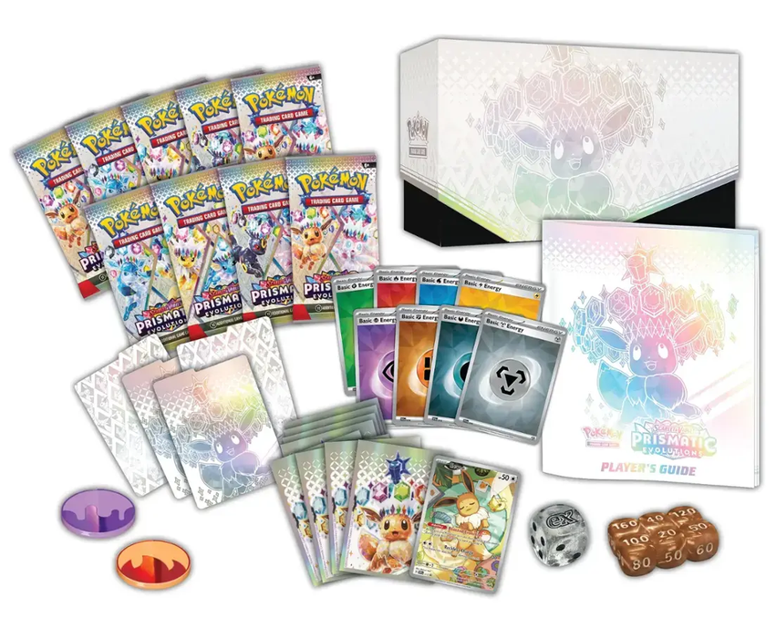 Trading Card Games Pokemon - Scarlet and Violet - Prismatic Evolutions - Elite Trainer Box - Pre-Order January 17th 2025 - Cardboard Memories Inc.