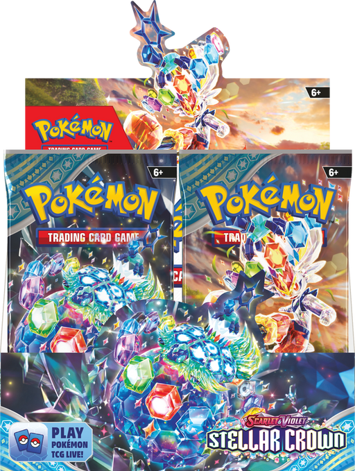 Trading Card Games Pokemon - Scarlet and Violet - Stellar Crown - Booster Box - Pre-Order September 13th 2024 - Cardboard Memories Inc.