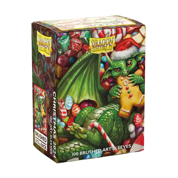 Supplies Arcane Tinmen - Dragon Shield Sleeves - Brushed Art Christmas 2024 - Available November 8th 2024 - Cardboard Memories Inc.