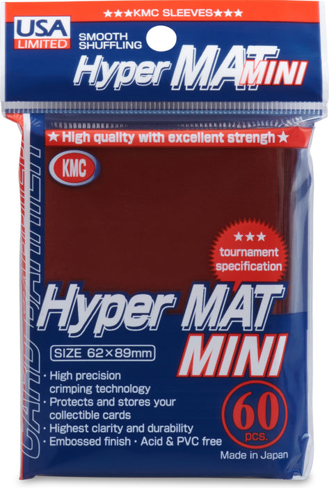 Supplies KMC Card Barrier - Small Size - Hyper Mat Mini - Red - Cardboard Memories Inc.