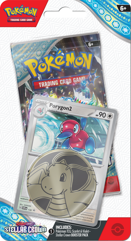 Trading Card Games Pokemon - Scarlet and Violet - Stellar Crown - Checklane Blister Pack - Porygon 2 - Cardboard Memories Inc.