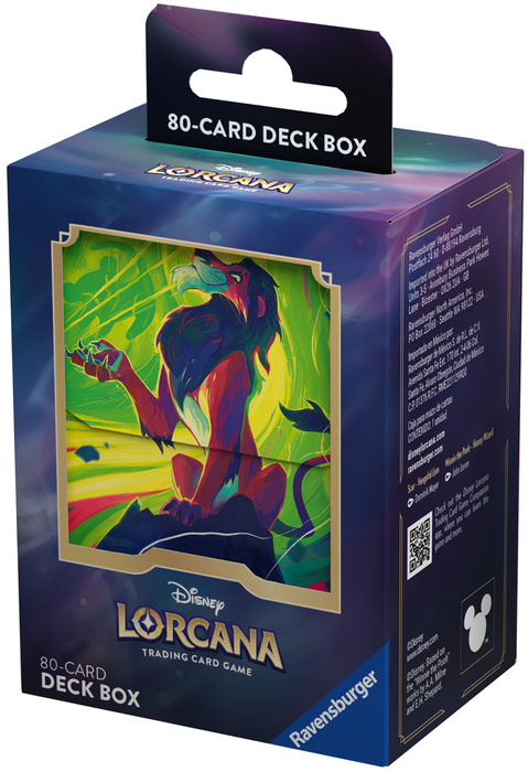 Supplies Disney - Lorcana - Azurite Sea - Deck Box - Scar - Cardboard Memories Inc.