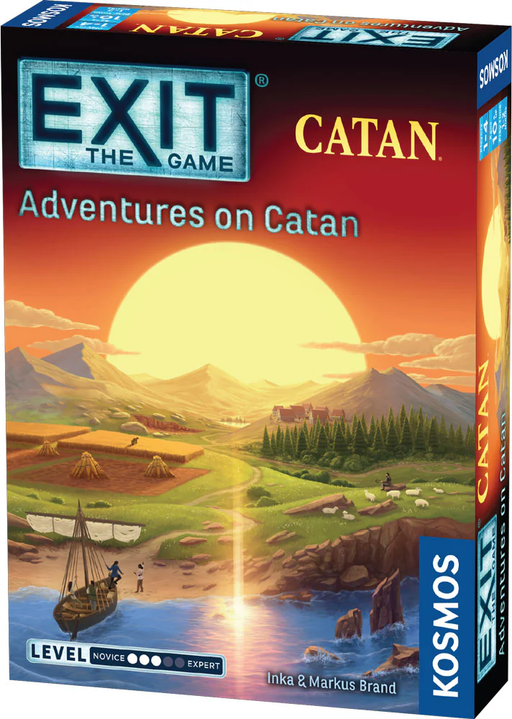 Board Games Thames and Kosmos - EXIT - Adventures on Catan - Available June 15th 2025 - Cardboard Memories Inc.