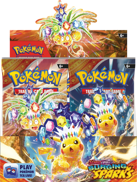 Trading Card Games Pokemon - Scarlet and Violet - Surging Sparks - Booster Box - Pre-Order November 8th 2024 - Cardboard Memories Inc.