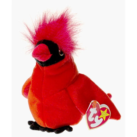 Plush TY Beanie Babies - Mac the Cardinal - Cardboard Memories Inc.