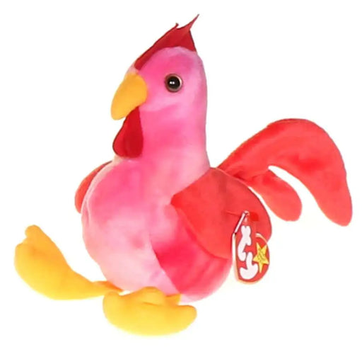 Plush TY Beanie Babies - Strut the Rooster - Cardboard Memories Inc.