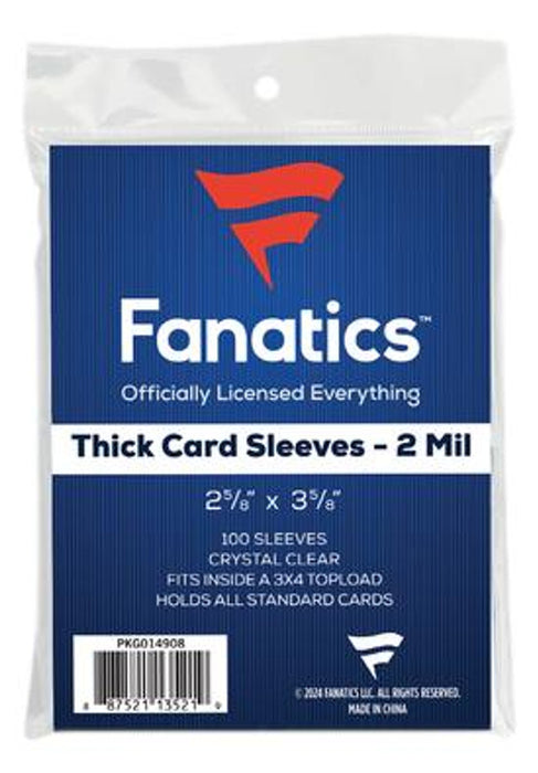 Supplies Fanatics - Soft Sleeves - Thick Card Sleeves - 2 3/4" x 3 13/16" - Package of 100 - Cardboard Memories Inc.