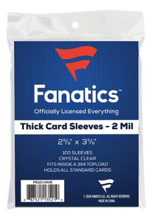 Supplies Fanatics - Soft Sleeves - Thick Card Sleeves - 2 3/4" x 3 13/16" - Package of 100 - Cardboard Memories Inc.