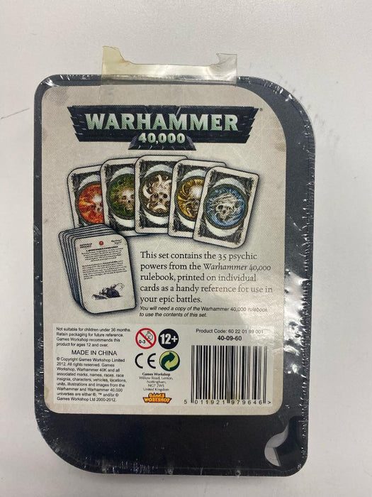 Collectible Miniature Games Games Workshop - Warhammer 40K - (6th Edition) Psychic Power Cards - 40-09-60 - OUT OF PRINT - Cardboard Memories Inc.