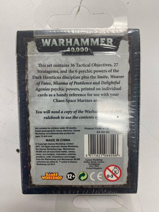 Collectible Miniature Games Games Workshop - Warhammer 40K - (9th Edition) Data cards - Chaos Space Marines - 43-02-60 - OUT OF PRINT - Cardboard Memories Inc.