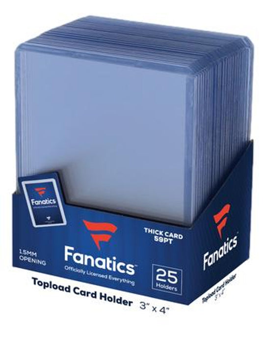 Supplies Fanatics - Trading Card Top Loaders - 3x4 Inch Thick 59pt - Package of 25 - Cardboard Memories Inc.