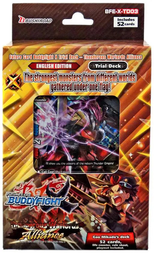 Trading Card Games Bushiroad - Buddyfight X - Thunderous Warlords Alliance - Trial Deck - Cardboard Memories Inc.