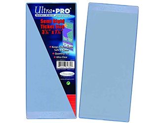 Supplies Ultra Pro - Top Loaders - Semi-Rigid Ticket Holder - 4-Pack Combo - Cardboard Memories Inc.