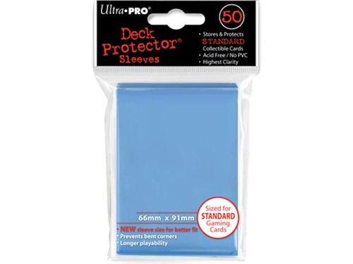 Supplies Ultra Pro - Deck Protectors - Standard Size - 50 Count Light Blue - Cardboard Memories Inc.