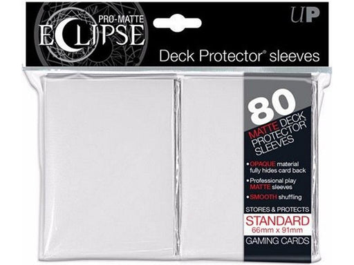 Supplies Ultra Pro - Eclipse Matte Deck Protectors - Standard Size - 80 Count White - Cardboard Memories Inc.