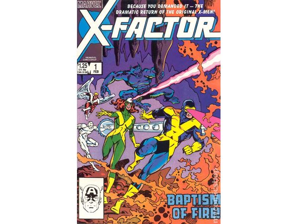 Comic Books Marvel Comics - X-Factor (1986 1st Series) 001 (Cond. FN/VF - SPINE DAMAGE) - 12145 - Cardboard Memories Inc.