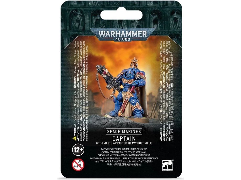 Collectible Miniature Games Games Workshop - Warhammer 40K - Space Marines - Captain with Master-Crafted Heavy Bolt Rifle - 48-48 - Cardboard Memories Inc.