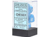 Dice Chessex Dice - Opaque Light Blue with White - Set of 7 - CHX 25416 - Cardboard Memories Inc.