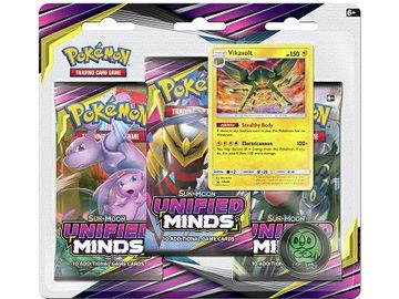 Trading Card Games Pokemon - Sun and Moon - Unified Minds - 3-Pack Blister - Vikavolt - Cardboard Memories Inc.