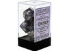 Dice Chessex Dice - Gemini Purple-Steel with White - Set of 7 - CHX 26432 - Cardboard Memories Inc.