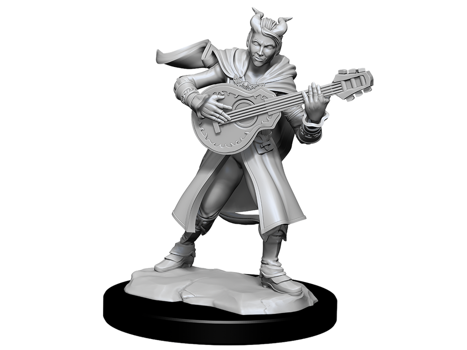 Role Playing Games Wizkids - Dungeons and Dragons - Unpainted Miniature - Nolzurs Marvellous Miniatures - Tiefling Bard Female - 90226 - Cardboard Memories Inc.